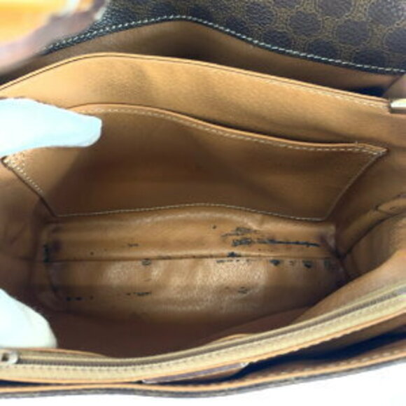 Celine Macadam brown leather shoulder bag - Picture 9 of 10